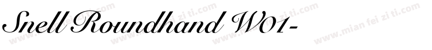 Snell Roundhand W01字体转换